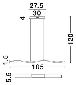 CESENA VISILICA LED 42W/3000K/2750lm/IP20/KROM NL81002002
