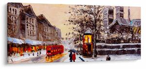 Slika -Slikani zimski grad (120x50 cm)