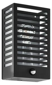 VANJSKA ZIDNA LAMPA 1xE27 SA SENZOROM, IP44, CRNA, ALAMONTE 3 900137