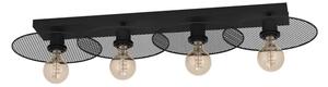 STROPNA LAMPA 4xE27 ČELIK/CRNA IKESTON 43729