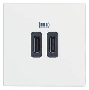 CLASSIA USB UTIČNICA 2×TIP C/230V AC/5V DC/3A 2M BIJELA RW4286C2