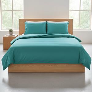 Posteljina Basic – Zeleno plava