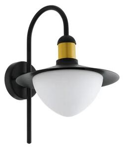VANJSKA ZIDNA LAMPA 1xE27 CRNO/ZLATNA SIRMIONE 97285