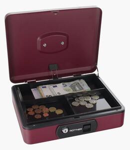 Rottner tresor Kasa za novac Pro Box Two, bordo crvena