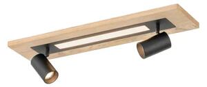 REFLEKTOR 2xLED GU10, 12W, + 2X4,5W, D-690, DRVO/CRNA TORRESTRALLE 39748