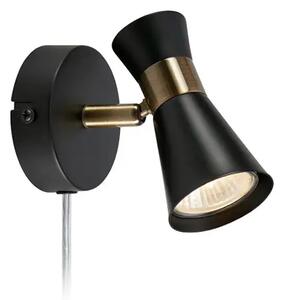 FOLIE ZIDNA SVJETILJKA 1L BLACK/ANTIQUE BRASS GU10 MA108625