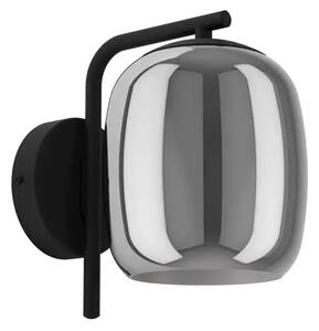 ZIDNA LAMPA 1xE27 PROM 220, CRNA/STAKLO SIVO CIAMPINO 901723