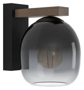 ZIDNA LAMPA 1xE27 SMEĐE DRVO/CRNO STAKLO FILAGO 900826