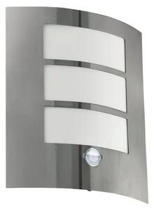 VANJSKA ZIDNA LAMPA 1xE27 SA SENZOROM, INOX CITY 88142