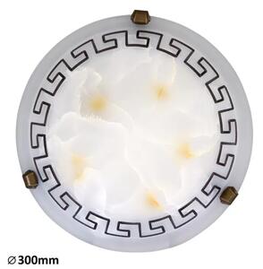 ETRUSCO STROPNA SVJETILJKA E27 1X MAX 60/BIJELA STAKLO ALABASTER /IP20 RA7648