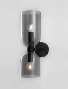 PALMER ZIDNA LAMPA E14 /IP20/CRNA & SMOKY NL9241110