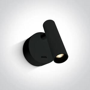 ZIDNA LAMPA LED 3W WW IP20 230V CRNA DM65738/B/W