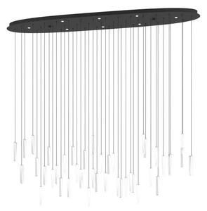 VISILICA/8, LED 8X5,4W, 4080lm, D-1480, DIMAB. CRNA/STAKLO ESARDENARA 390349