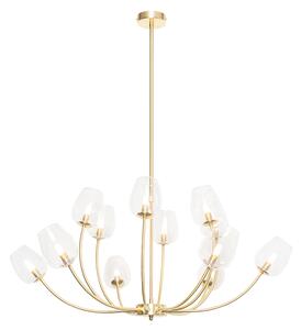 Klasična viseća lampa zlatna sa staklom 12 lampica - Elien