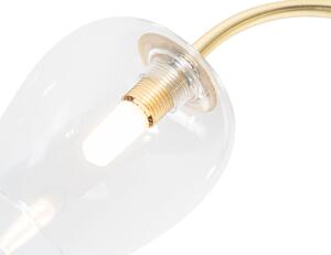 Klasična stropna svjetiljka zlatna sa staklom 3 svjetla - Elien