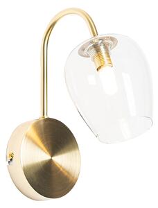 Klasična zidna lampa zlatna sa staklom - Elien