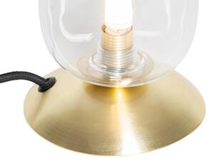 Klasična stolna lampa zlatna sa staklom - Elien
