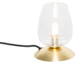 Klasična stolna lampa zlatna sa staklom - Elien