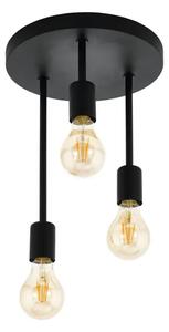 PLAFONJERA 3x E27 CRNA WILMCOTE 43126