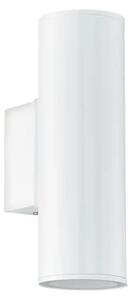 VANJSKA ZIDNA LAMPA 2xLED GU10, 2X3W, ČELIK/BIJELA RIGA 94101