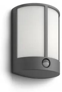 ZIDNA SVJETILJKA STOCK SA SENZOROM LED 6W/600lm/2700K/IP44/ANTRACIT 16465/93/16