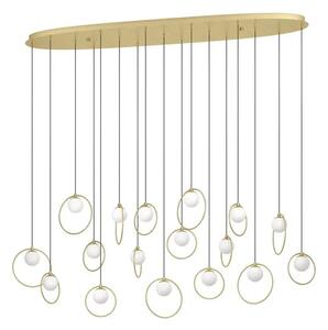 VISILICA/17, LED 17X3W, D-1480, DIMAB. MESING/ZLATO/OPAL PORTOCOLOM 390348