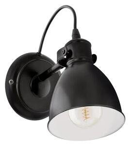 ZIDNA LAMPA 1xE27 CRNA/BIJELA PRIDDY 49468