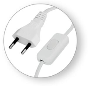 0116 PRIKLJUČNI KABEL ZA SVJETILJKU BIJELI 3M/SA PREKIDAČ 3859889306287