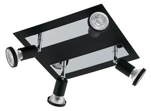 REFLEKTOR 4xLED GU10, 4X5W, 4X400lm, KVADRAT, KROM/CRNA SARRIA 94966