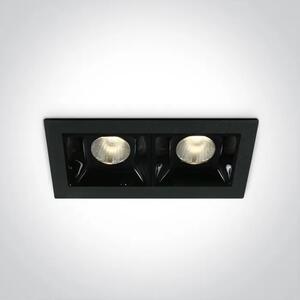 UGRADBENA SVJETILJKA LED 2x2W/3000K/2x160lm IP20 CRNA DIMM. DM50202B/B/W