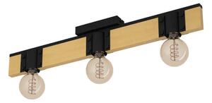 PLAFONJERA 3x E27 D-655, CRNA/DRVO BAILRIGG 43901