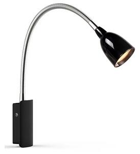 TULIP ZIDNA SVJETILJKA CRNA FIXED LED MA105940