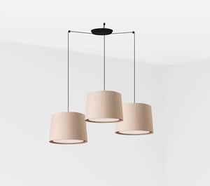 SAMBA BLACK VISILICA BEIGE RIBBONED LAMPSHADE FR64314-44-3L