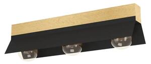 PLAFONJERA 3x E27 DRVO/CRNA TARRAFO 900443