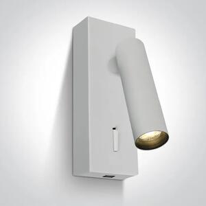 ZIDNA SVJETILJKA LED 3W/3000K/150lm/USB/BIJELA DM65746A/W/W