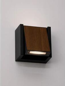 KIOO ZIDNA SVJETILJKA LED 10W 775Lm IP65 3000K CRNA/DRVO NL9136427