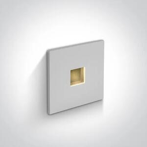 UGRADBENA ZIDNA SVJETILJKA LED 1W/3000K/40lm/60°/350mA IP54 BIJELA DM68004A/W/W