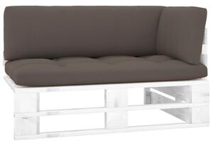 VidaXL Kutna vrtna sofa od paleta od bijelo impregnirane borovine