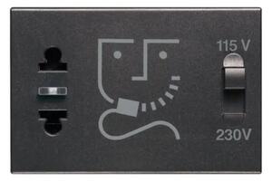 UTIČNICA ZA BRIJAĆI APARAT 2P/115V/250V 3M CRNA RG4177