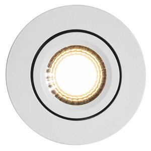 Set od 6 ugradbenih reflektora bijeli nagibni 6,5 cm uklj. LED IP54 Ultra Slim - Pupil