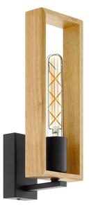 ZIDNA LAMPA 1xE27 CRNA/DRVO LITTLETON 44055