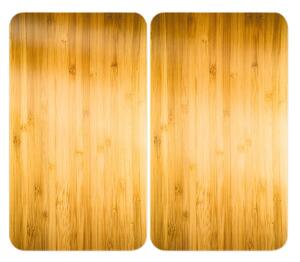 Zaštitni poklopci za štednjak u setu od kaljenog stakla 2 kom 52x30 cm Wooden – Maximex