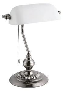 STOLNA LAMPA 1xE27 NIKL MAT/BIJELA BANKER 901019