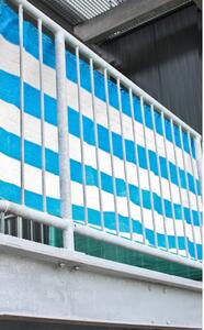 Bijelo-plavi plastični balkonski paravan 500x90 cm - Garden Pleasure