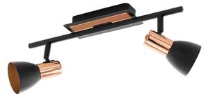 REFLEKTOR 2xLED 2X3,3W, 2X240lm, BAKAR/CRNA/ČELIK BARNHAM 94585