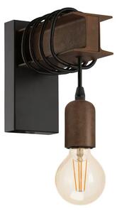 ZIDNA LAMPA 1xE27 CRNI KABL/ANTIK SMEĐA TOWNSHEND 4 43152