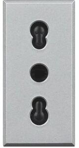 AXOLUTE UTIČNICA EURO 2P+E/16A/250V 1M SREBRNA HC4180