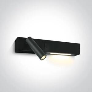 ZIDNA SVJETILJKA LED 3+6W 480lm 3000K CRNA 30CM LIJEVA DM65146/B/W