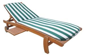 Bijeli/zeleni vrtni jastuk za sjedenje za ležaljku 60x192 cm Cardiff – Sun Garden