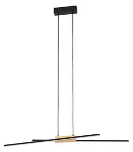 VISILICA 2xLED 2X13W, 3120lm, DIMABILNA, CRNA/DRVO/BIJELA PANAGRIA 900489